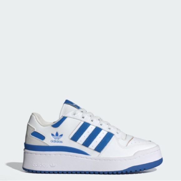 BNWT Adidas Forum Bold Stripes Sneakers - Women’s Size 8.5 - White/Blue - Picture 3 of 15